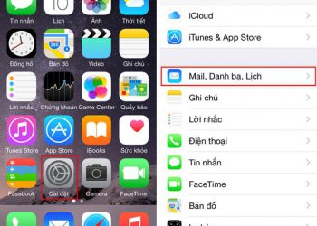 cài đặt email trên iphone