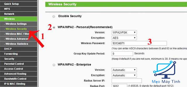 Cách đổi mật khẩu wifi TP-Link