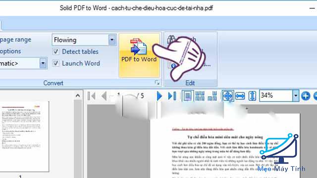 Phần mềm chuyển PDF sang Word – Solid PDF to Word 6