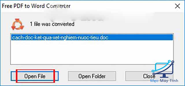 Phần mềm chuyển PDF sang Word – Free PDF to Word Converter 7