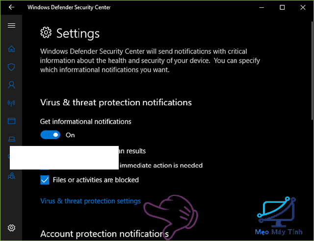 Tắt tạm thời Windows Defender bằng ứng dụng Settings 2