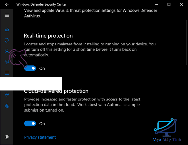 Tắt tạm thời Windows Defender bằng ứng dụng Settings 3