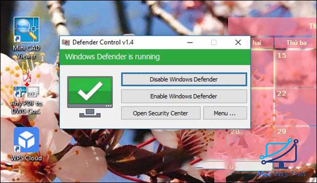 Cách bật tắt Windows Defender qua phần mềm 3