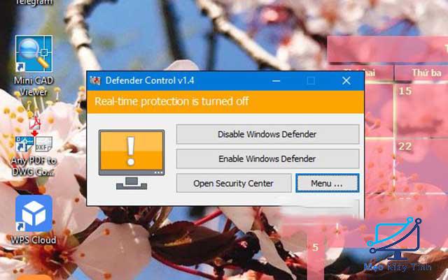 Cách bật tắt Windows Defender qua phần mềm 6