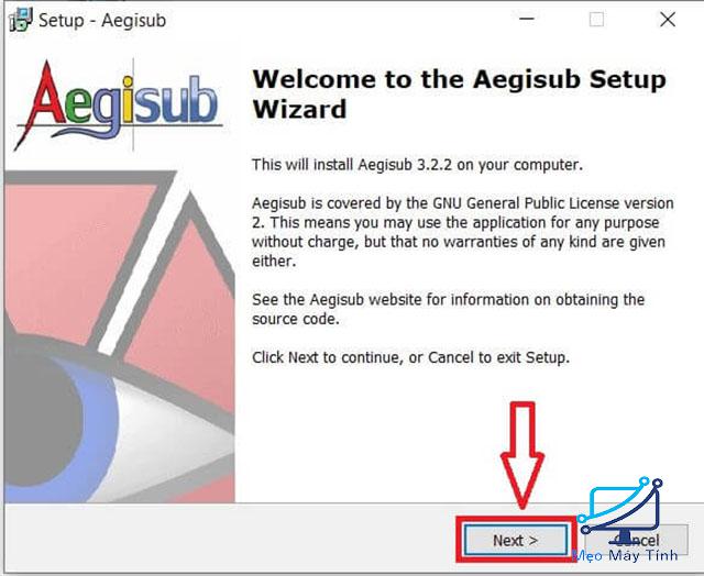 cài đặt phần mềm Aegisub bước 3