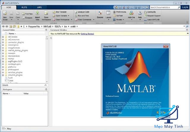 phần mềm Matlab 2017
