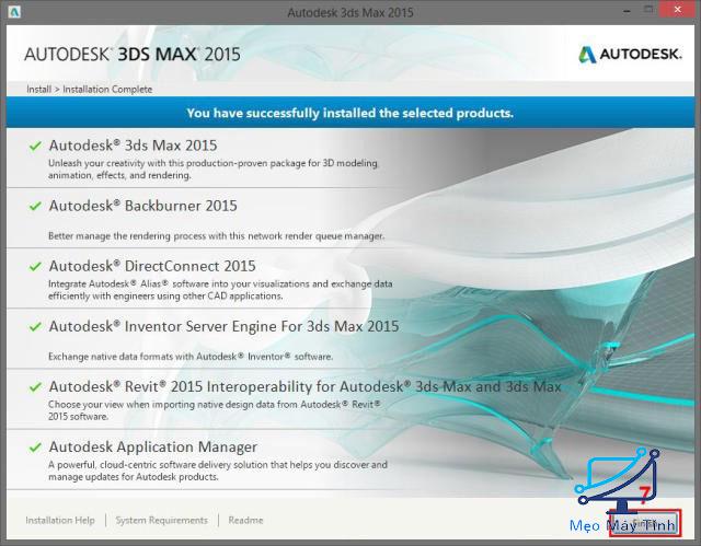 cài đặt 3DS Max 2015 bước 5