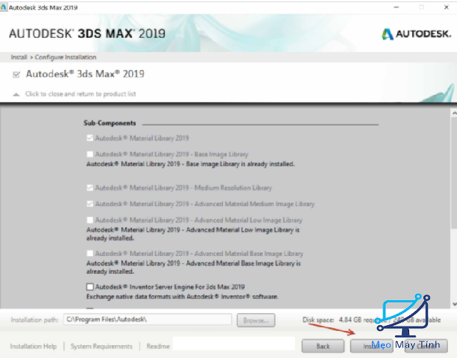 cài đặt phần mềm 3DS Max 2019-3