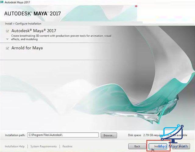 cài đặt Autodesk Maya 2017-3