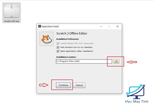 cài đặt Scratch 2.0 bước 3