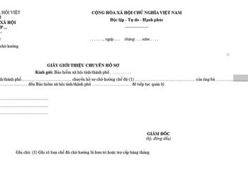 Mẫu giấy giới thiệu nhận lương hưu