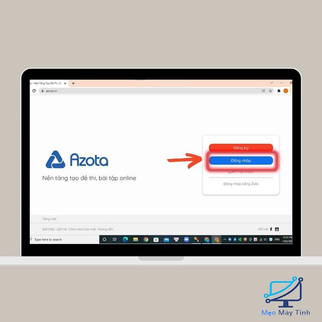 Cách đăng nhập tài khoản Azota 2