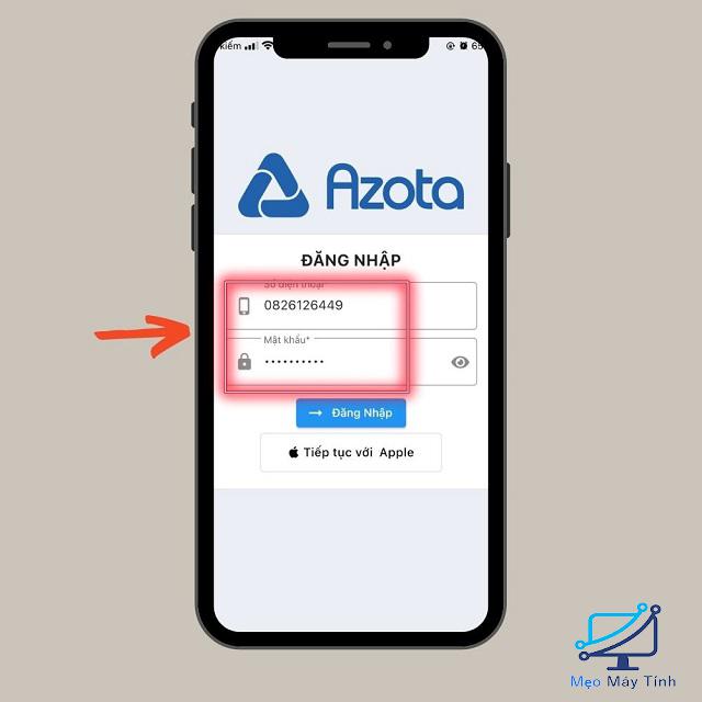 Cách đăng nhập tài khoản Azota 8