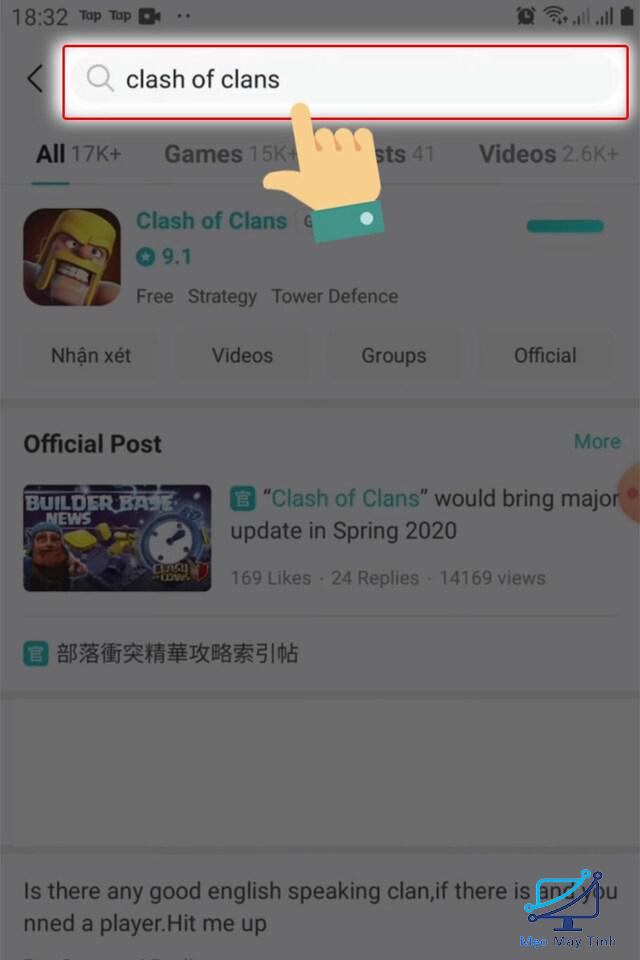 Cài đặt Clash Of Clans trên Android 1