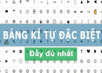 Tìm hiểu về kí hiệu đặc biệt