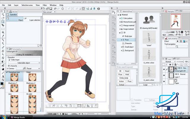 Phần mềm vẽ anime trên máy tính Manga Studio Debut