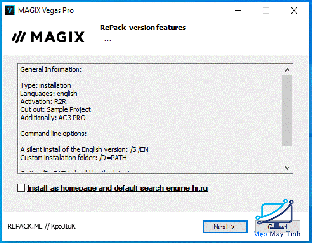 cài đặt Vegas Pro 16 bản tự kích hoạt 2