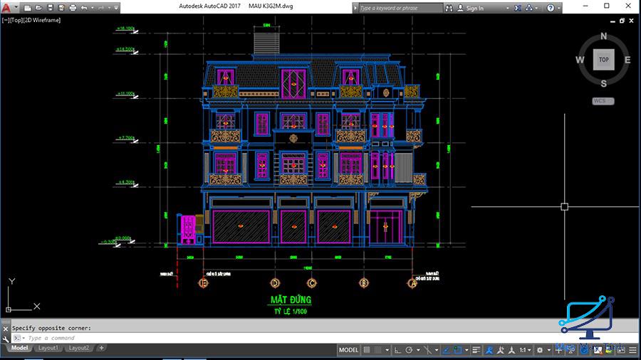 Phần mềm thiết kế nhà Auto CAD