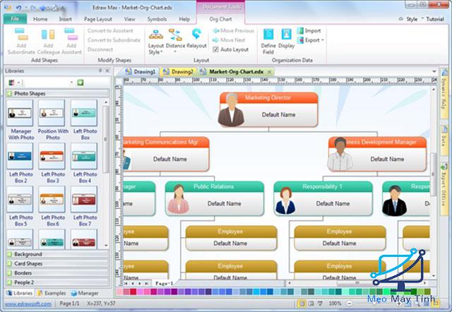 Phần mềm vẽ sơ đồ Edraw Org Chart