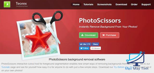 Phần mềm PhotoScissors