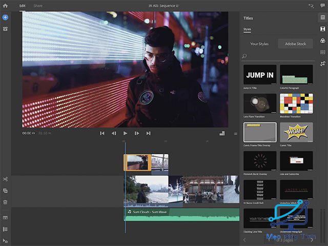 Phần mềm chỉnh sửa video trên iphone Adobe Premiere Rush