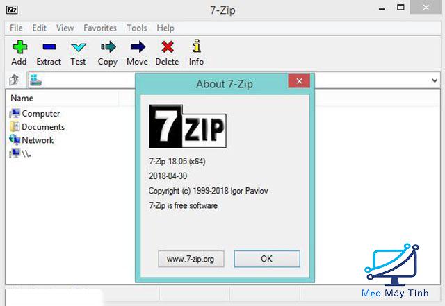 Phần mềm giải nén file 7 Zip