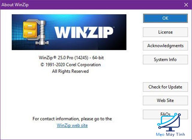 Phần mềm giải nén miễn phí WinZip