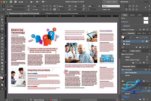 Phần mềm thiết kế poster Adobe InDesign