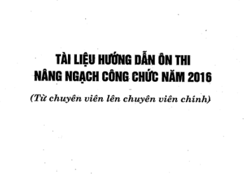 tài liệu ôn thi chuyên viên chính năm 2016