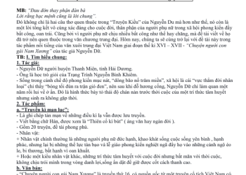 tài liệu ôn thi lớp 10 môn ngữ văn phần thơ và truyện 1