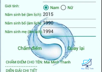 Tổng hợp phần mềm đặt tên cho con, chấm điểm tên con mới nhất 2023