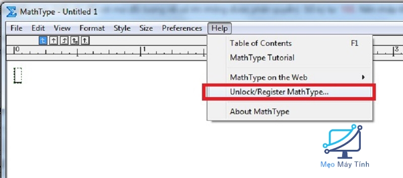 Nhập mã kích hoạt MathType 6.9